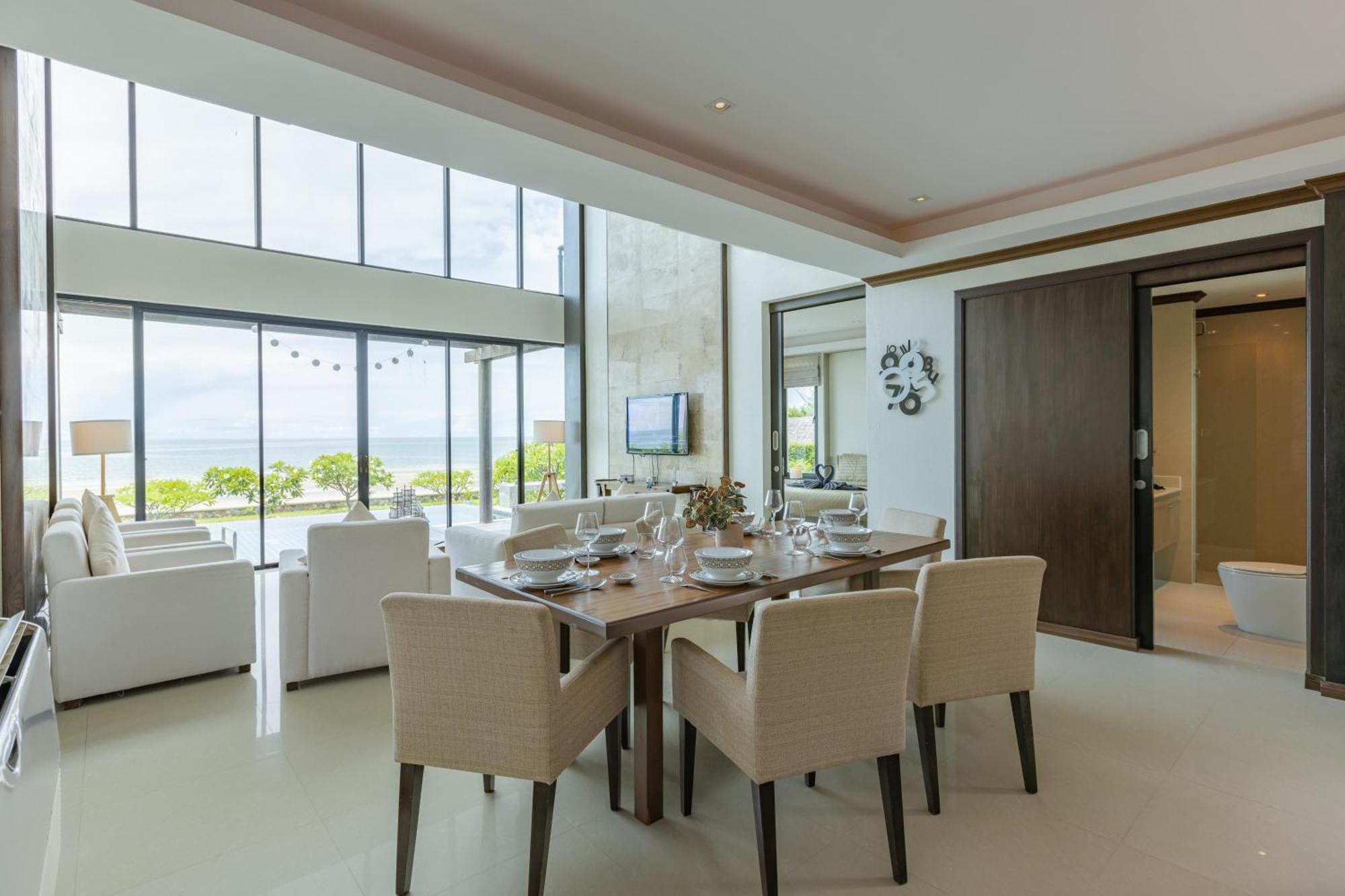 Beachfront Modern 4 Bedroom Pool Villa - Rv HHQ Exterior foto